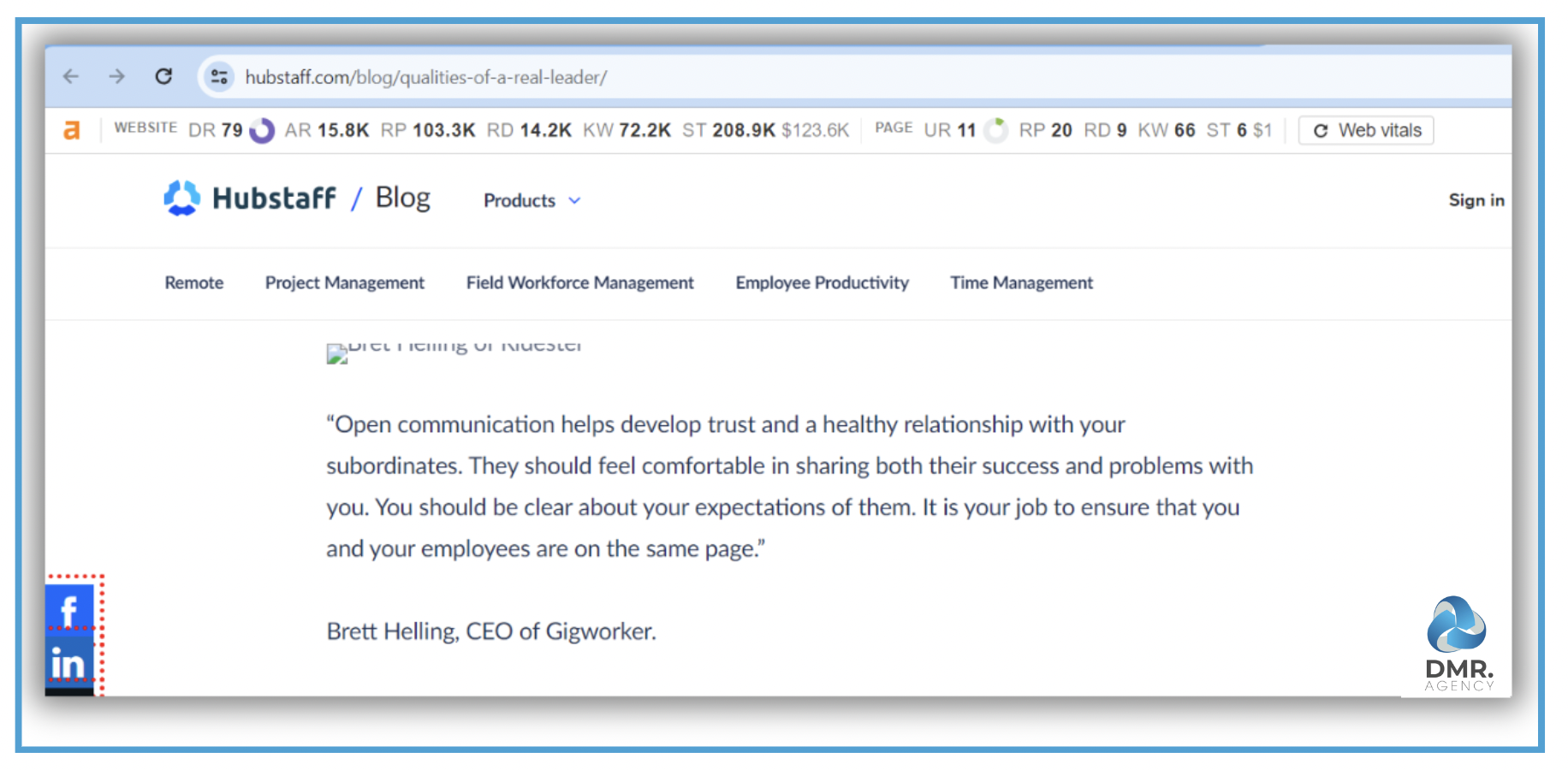 Brett Helling quoted on Hubstaff